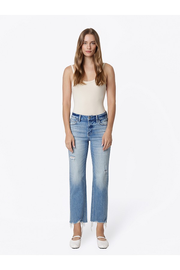 MID RISE DISTRESSED CROP STRAIGHT J...