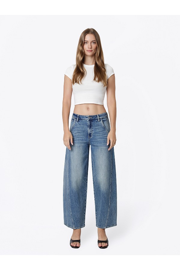 SUPER HIGH RISE SIDE SEAM DARTED WI...