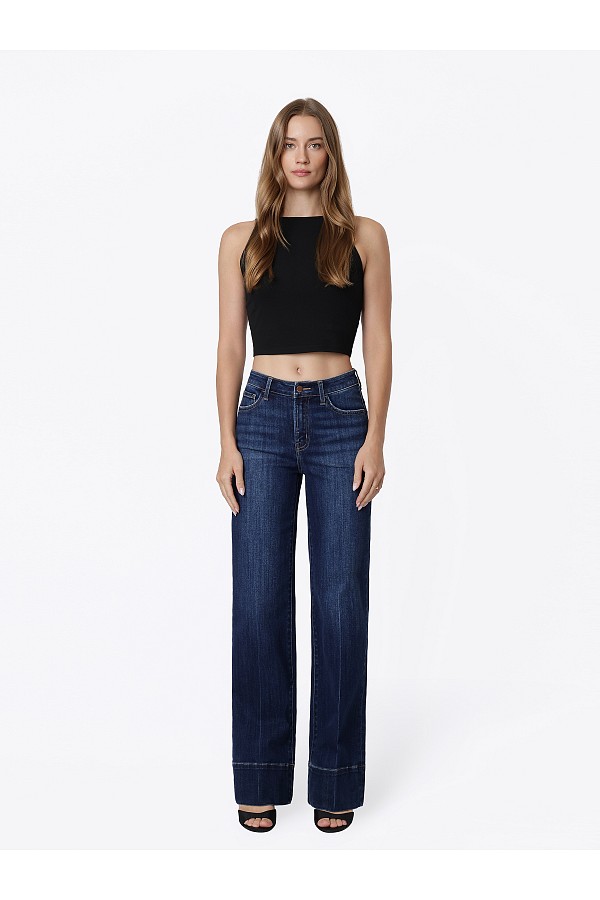 HIGH RISE TROUSER FOLD CREASED WIDE...