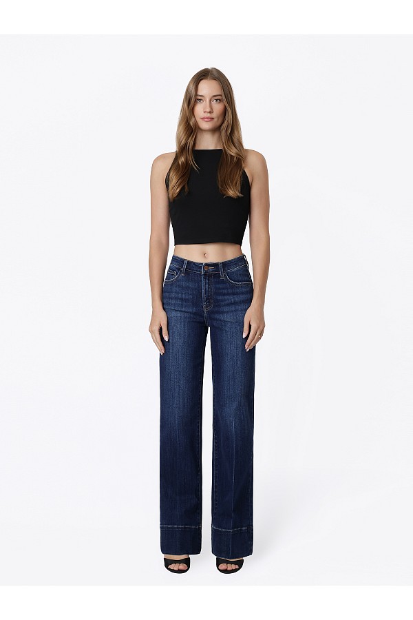 HIGH RISE TROUSER FOLD CREASED WIDE...