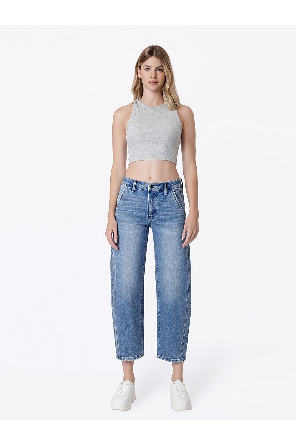 HIGH RISE SLANT POCKET TWIST SEAM S...
