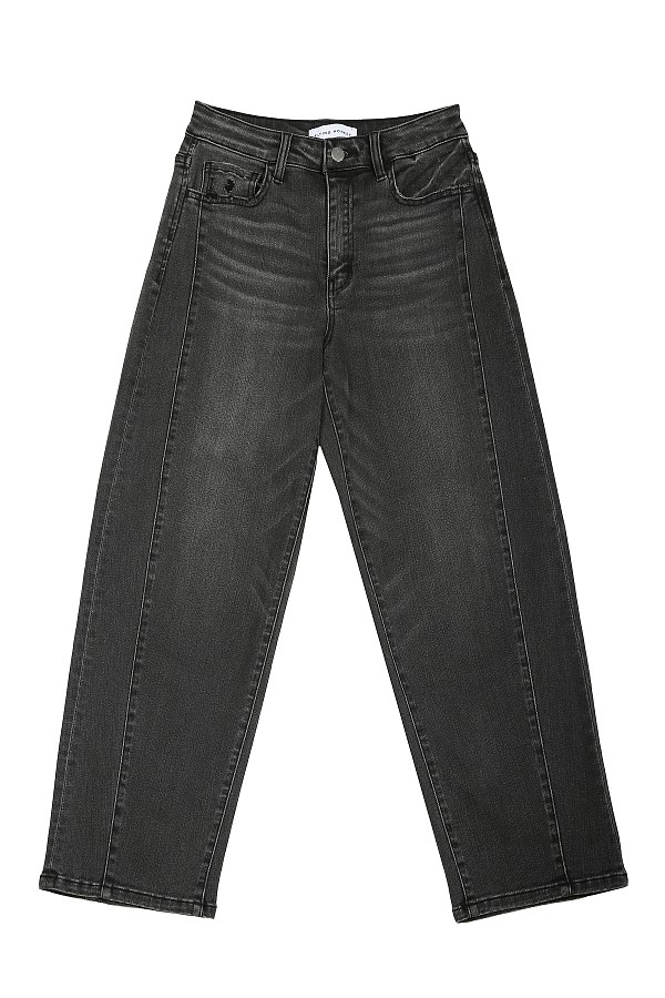 SUPER HIGH RISE BLACK MILD BARREL J...