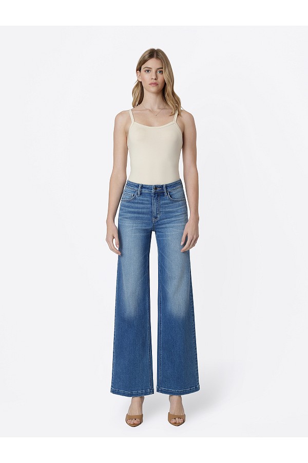 HIGH RISE TROUSER FOLD CREASE WIDE ...